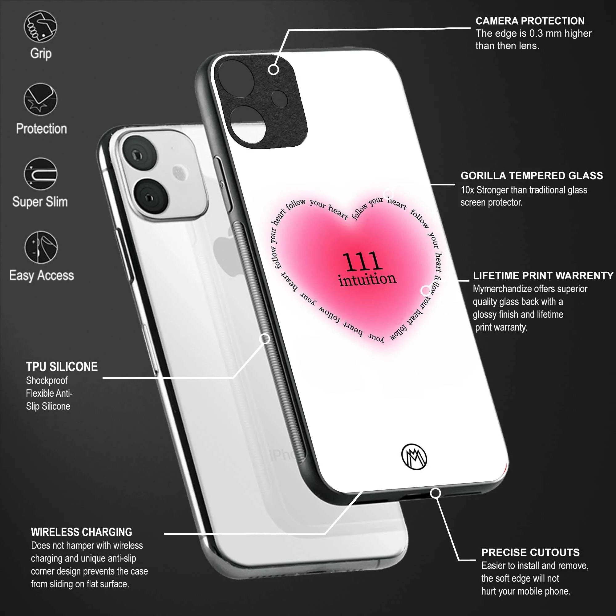 111 Intuition Phone Case for Redmi Note 8 Pro | Glass Case