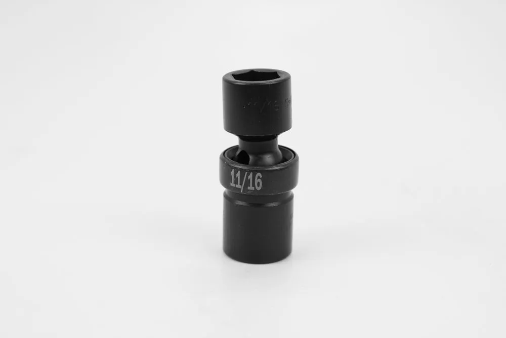 11/16" 1/2" Drive 6 Point Swivel Fractional Impact Socket