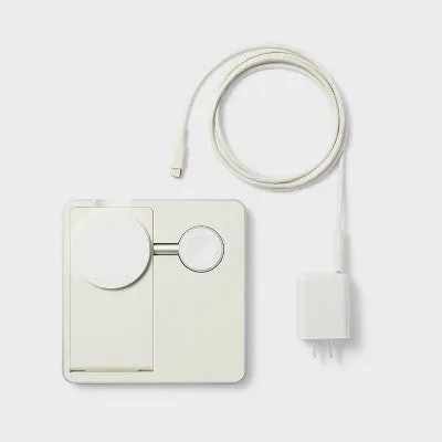 3 in 1 Charger for iPhone Watch and AirPod - heyday White