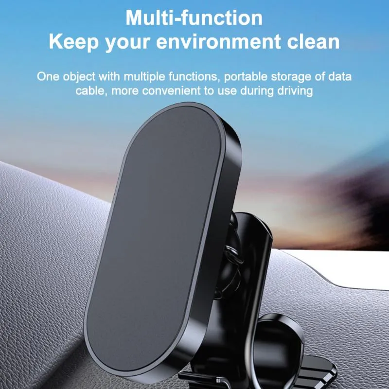 360 Degree Rotating D6 Magnetic Car Phone Holder