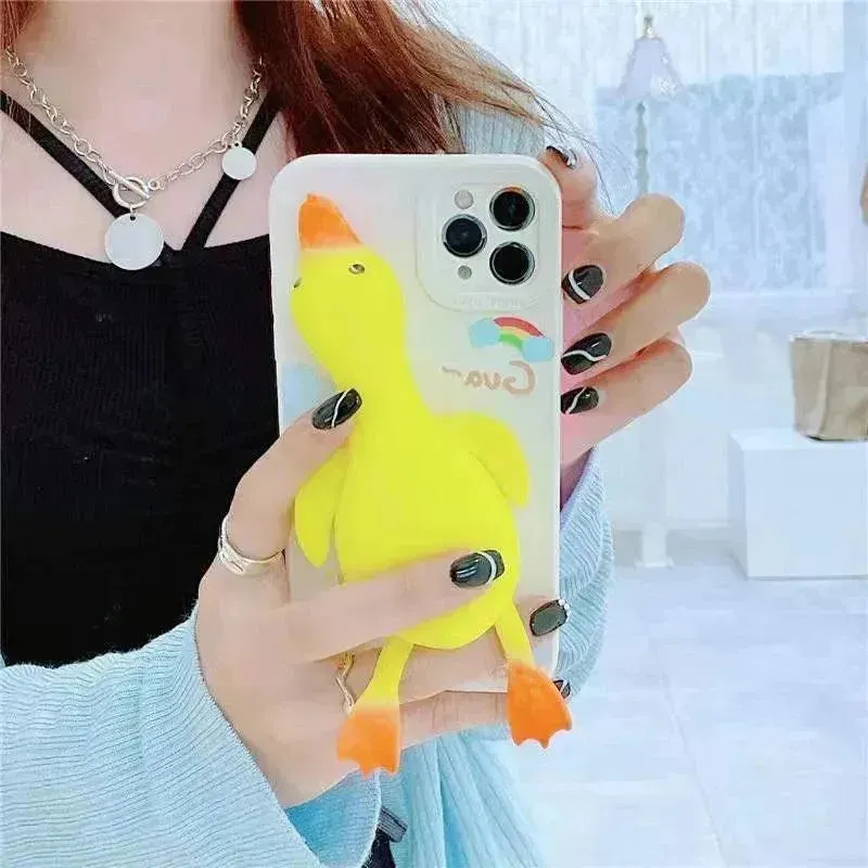 3D Squeezy Duck Phone Case (For iPhones)