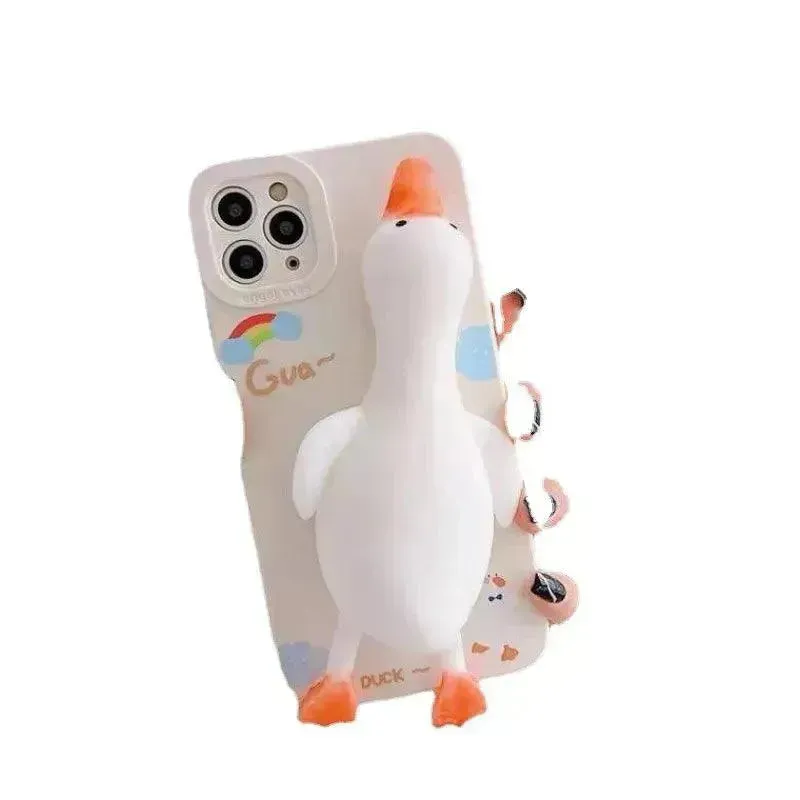 3D Squeezy Duck Phone Case (For iPhones)