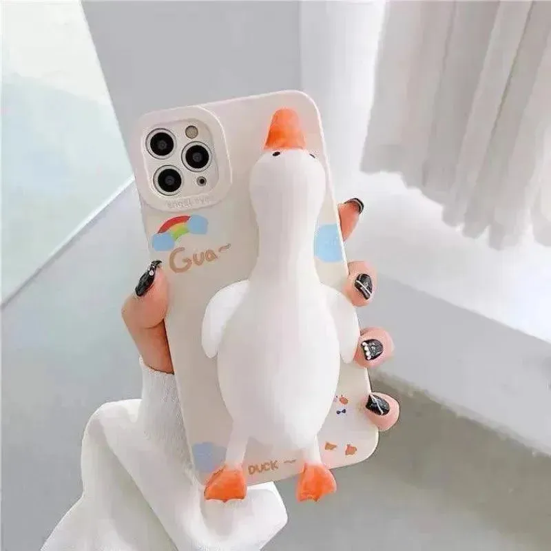 3D Squeezy Duck Phone Case (For iPhones)