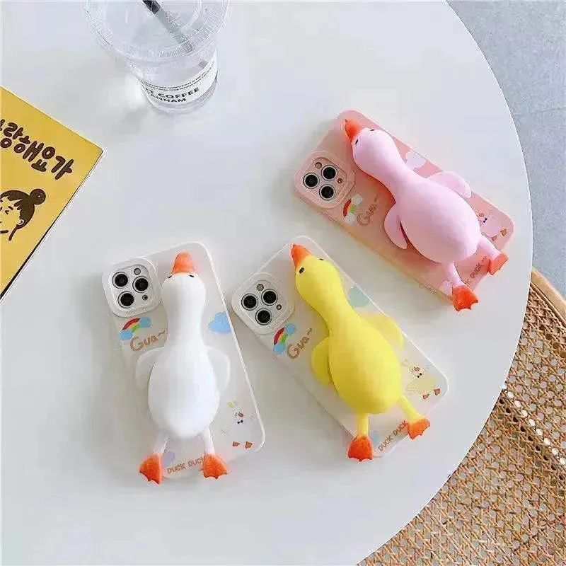 3D Squeezy Duck Phone Case (For iPhones)