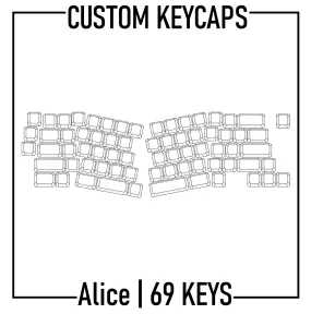 Alice Split Keyboard Custom PBT Keycaps( ANSI | 69 Keys )