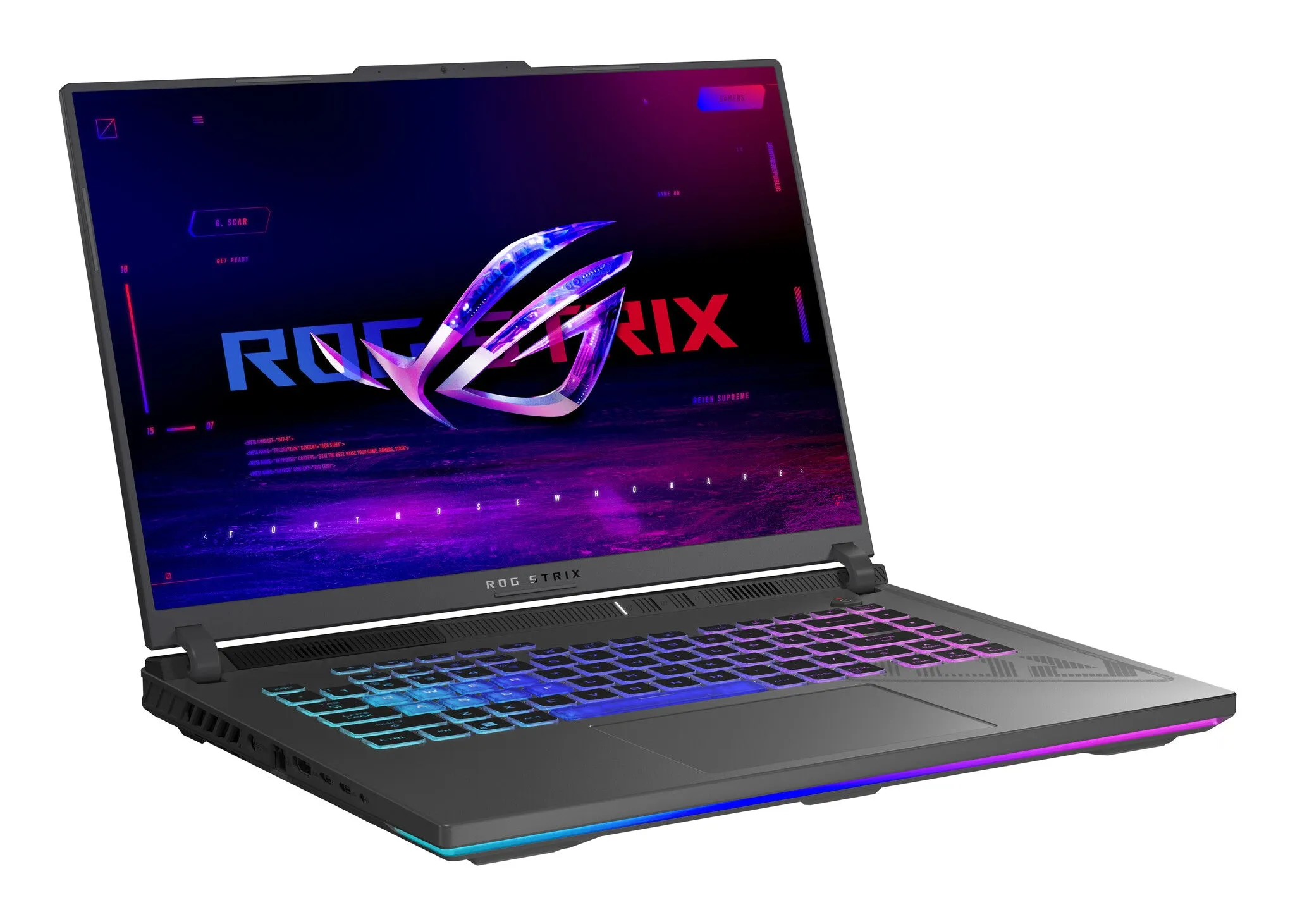 ASUS ROG Strix G16 G614JV-N3106W Intel® Core™ i5 i5-13450HX Laptop 40.6 cm (16") WUXGA 16 GB DDR5-SDRAM 512 GB SSD NVIDIA GeForce RTX 4060 Wi-Fi 6E (802.11ax) Windows 11 Home Black, Grey