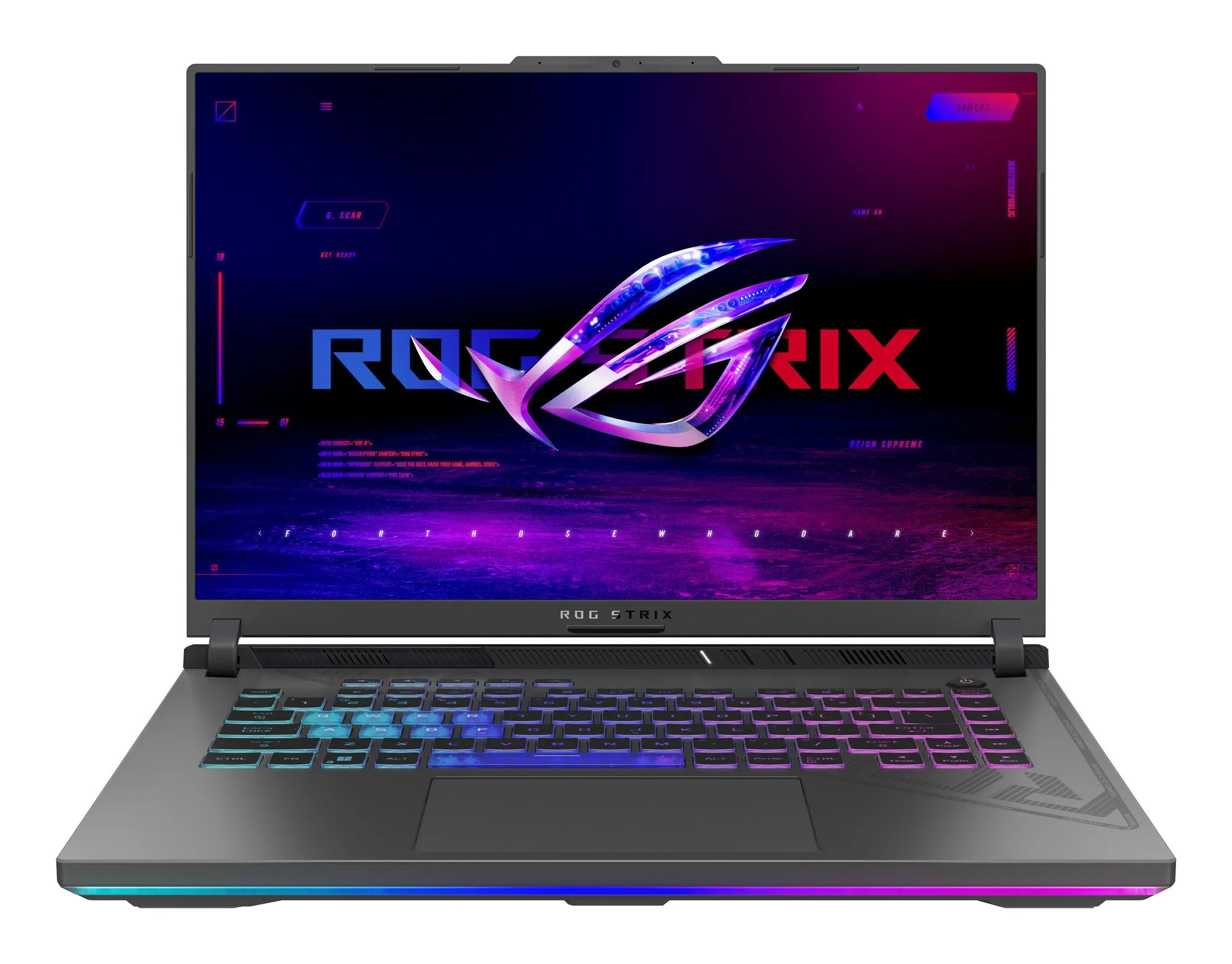 ASUS ROG Strix G16 G614JV-N3106W Intel® Core™ i5 i5-13450HX Laptop 40.6 cm (16") WUXGA 16 GB DDR5-SDRAM 512 GB SSD NVIDIA GeForce RTX 4060 Wi-Fi 6E (802.11ax) Windows 11 Home Black, Grey