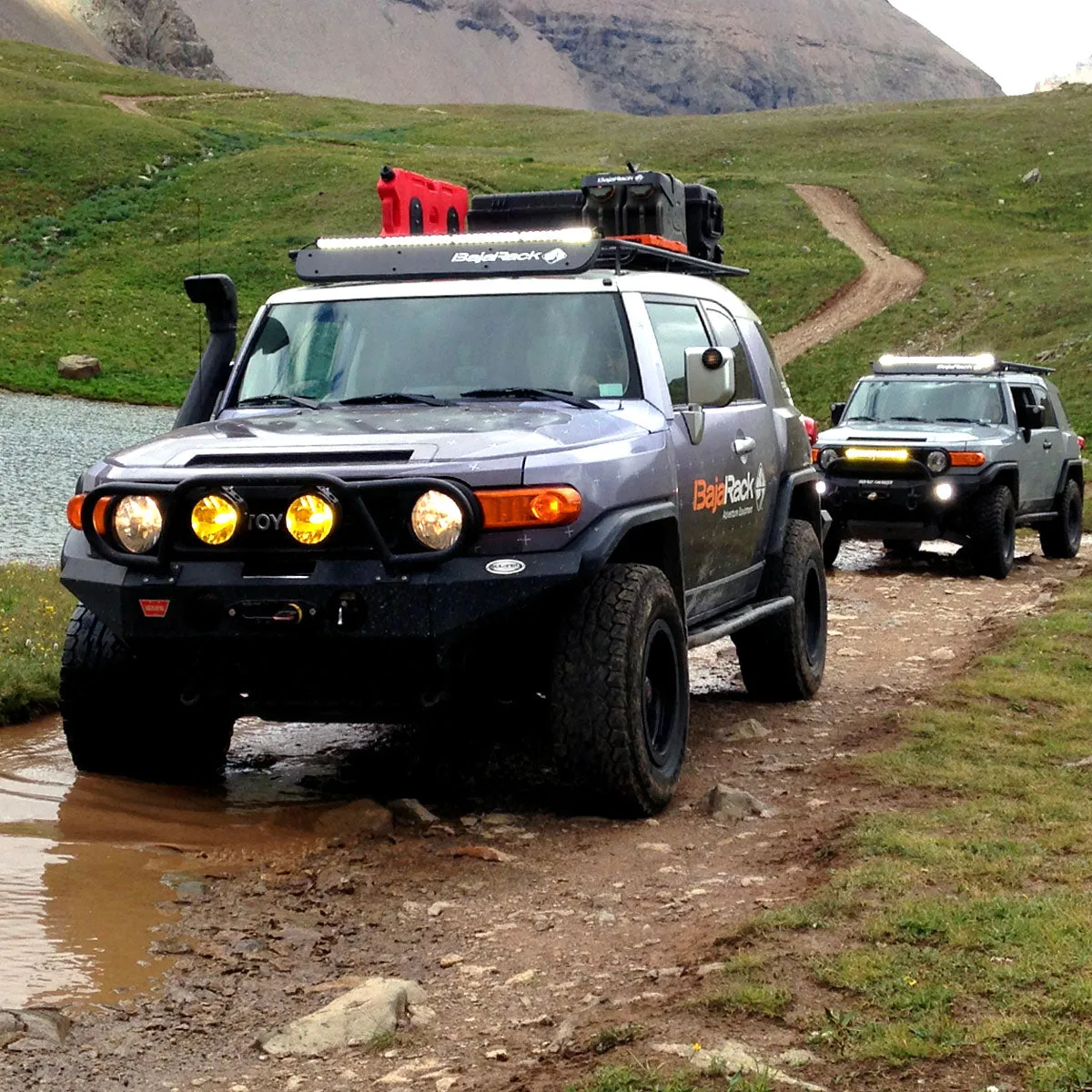 BajaRack Utility Flat Rack W/ SPY Light System For FJ Cruiser 2007-2017