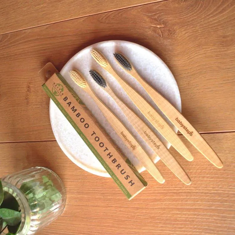 Bamboo Toothbrush - Pack of 4