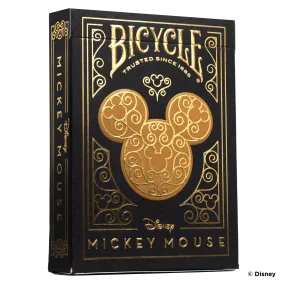 Bicycle Disney Mickey Mouse Black and Gold Playing Cards