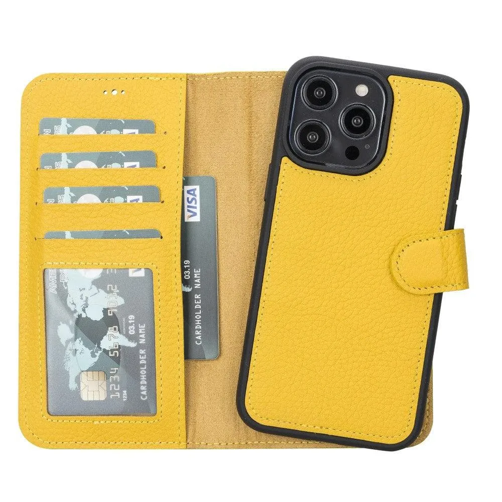 Carter iPhone 14 Pro Max Detachable Wallet Case, Floater Yellow