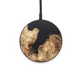 Circle Wood Resin Wireless Charger - Adrianna (Pure Black, 685706)