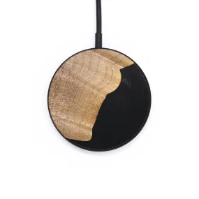 Circle Wood Resin Wireless Charger - Chad (Pure Black, 704163)