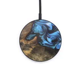 Circle Wood Resin Wireless Charger - Christina (Blue, 697879)