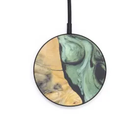 Circle Wood Resin Wireless Charger - Douglas (Dark Green, 608419)