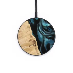 Circle Wood Wireless Charger - Alysha (Blue, 737377)