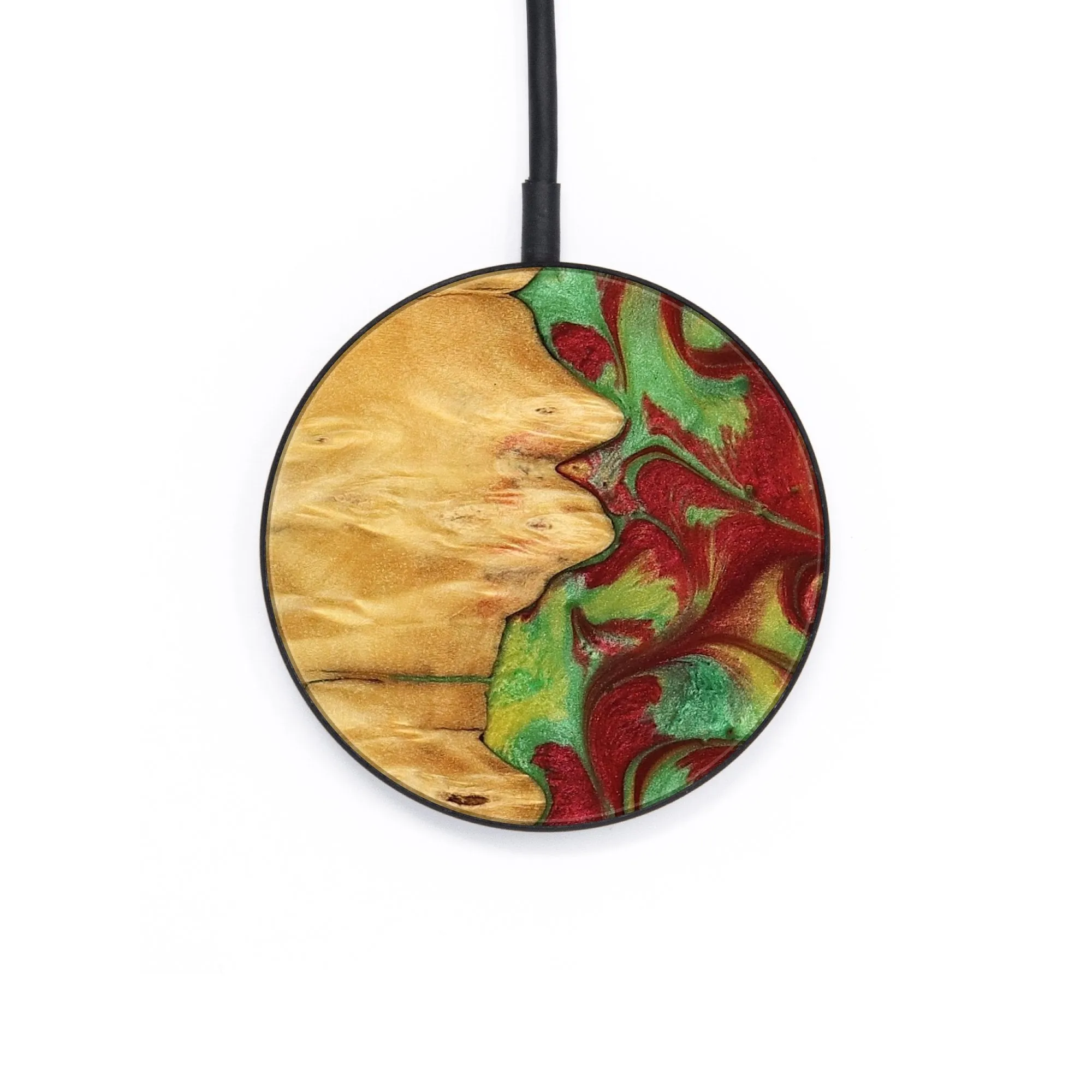 Circle Wood Wireless Charger - Raphael (Green, 735371)