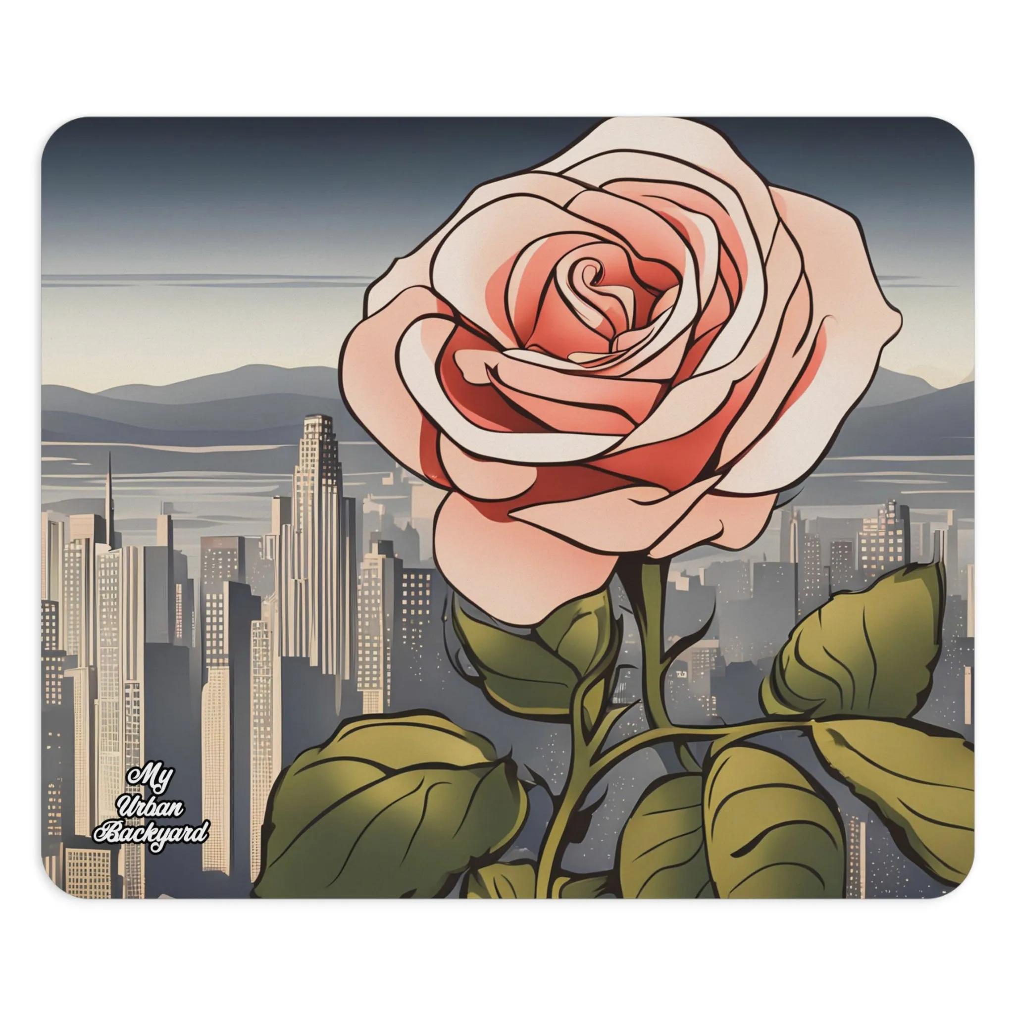 City Rose, Computer Mouse Pad - for Home or Office