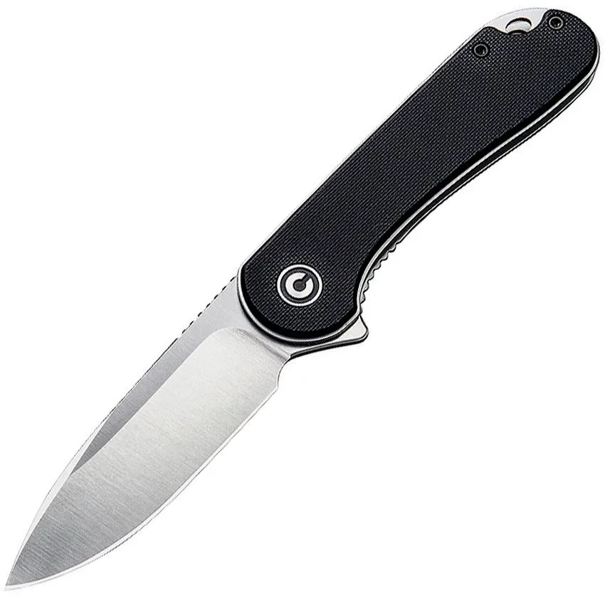 Civivi Elementum EDC Folding Knife 2.96in D2 Steel Black G10 Handles (C907A)