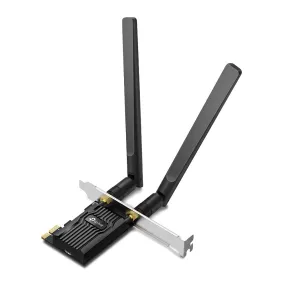 [CLEARANCE] TP-Link Archer TX20E AX1800 Dual Band Wi-Fi 6 Bluetooth 5.2 PCIe Adapter with 1201Mbps at 5GHz, 574Mbps at 2.4GHz, MU-MIMO, Beamforming, WPA3, OFDMA, High Gain External Antennas, Low-Profile Bracket for Windows 10 / 11