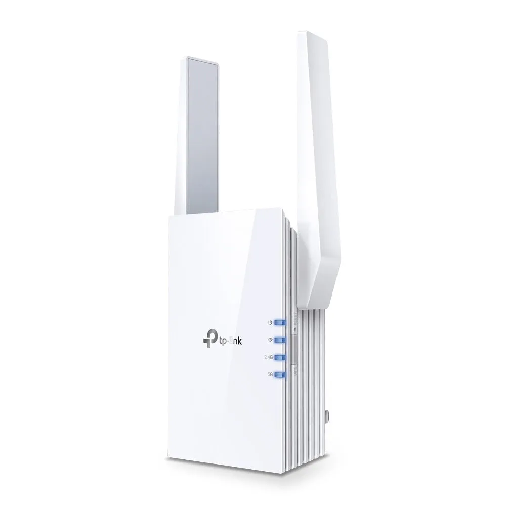 [CLEARANCE] TP-Link RE605X AX1800 Dual Band Wi-Fi Range Extender Wall Plugged with 1201Mbps at 5GHz, 574Mbps at 2.4GHz, Gigabit Ethernet Port, Access Point Mode, Easy Setup Via WPS / Tether App, MU-MIMO, OFDMA, Beamforming, OneMesh, Adaptive Path