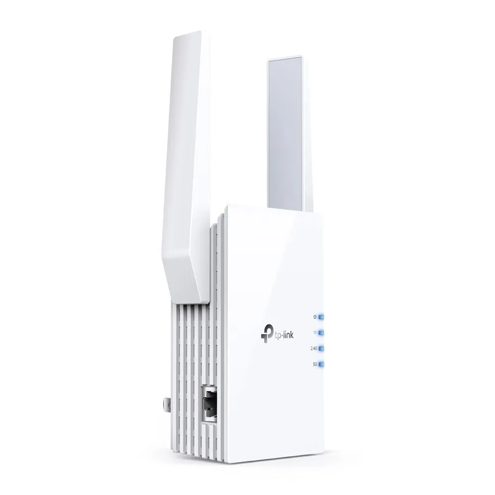 [CLEARANCE] TP-Link RE605X AX1800 Dual Band Wi-Fi Range Extender Wall Plugged with 1201Mbps at 5GHz, 574Mbps at 2.4GHz, Gigabit Ethernet Port, Access Point Mode, Easy Setup Via WPS / Tether App, MU-MIMO, OFDMA, Beamforming, OneMesh, Adaptive Path