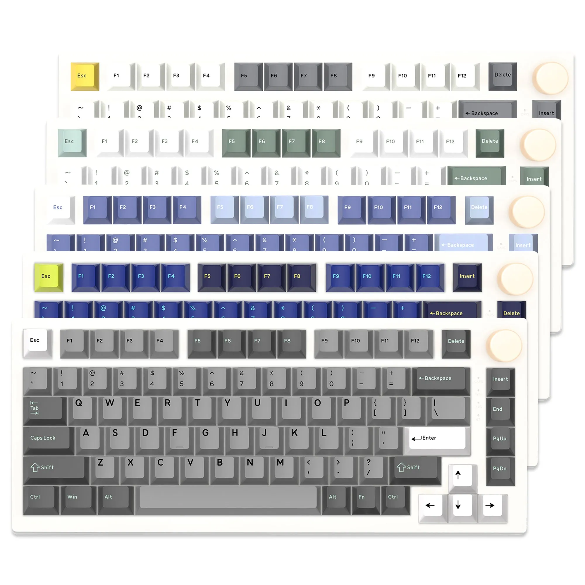 CSTC75 CT75 RGB 75% Hot Swappable Mechanical Keyboard Gasket Kit PCB Programmed VIA VIAL Macro Full rgb switch type c Knob interstellar  nautilus garden industrial