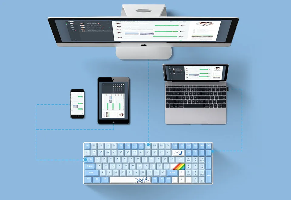 Dareu A100 Tri-modes of connecetion Hot Swappable Wireless Gaming Keyboard