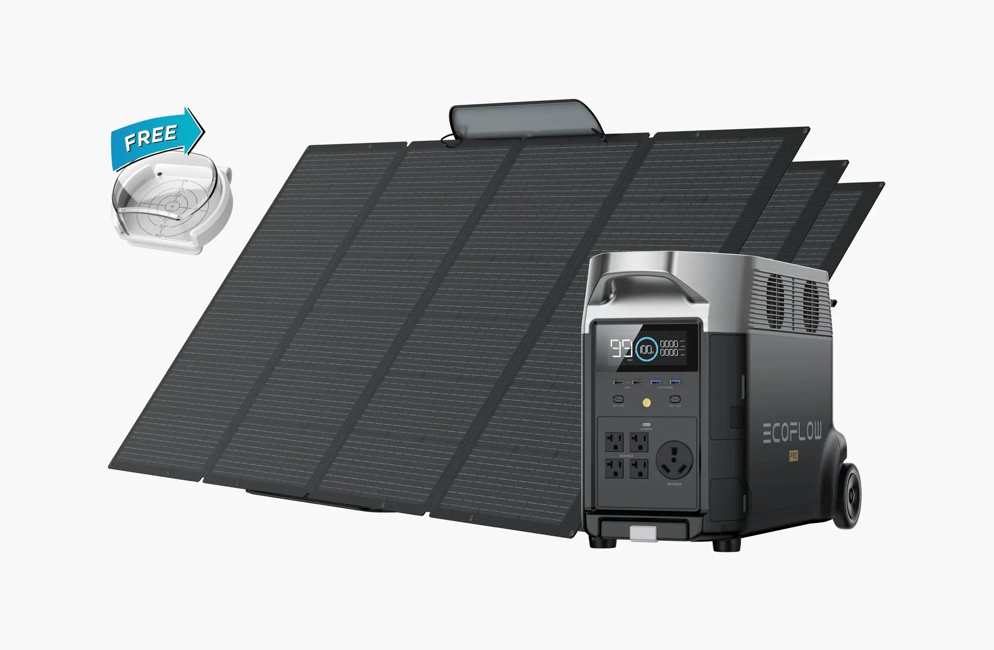 EcoFlow DELTA Pro Solar Generator   3 (Three) 400W Portable Solar Panels