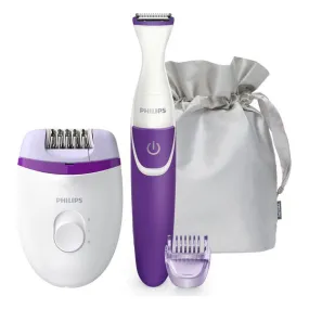 Electric Hair Remover Philips Essential BRP505/00 15V White Purple