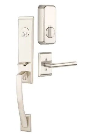 Emtek Single Cylinder Apollo Handleset EMPowered Motorized Smart Lock Upgrade With Geneva Lever