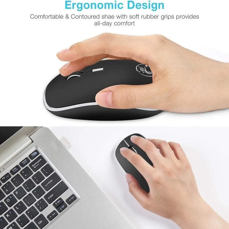 Ergonomic Mouse Wireless Mouse Computer Mouse PC USB Optical 2.4Ghz 1600 DPI Silent Mause Mini Noiseless Mice For PC Laptop Mac