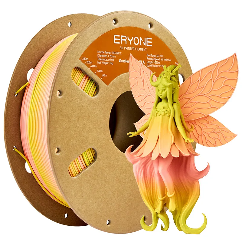 ERYON Matte Dual-Color PLA Filament for 3D Printers,1kg (2.2LBS)/Spool 1.75mm,Accuracy  /- 0.03 mm