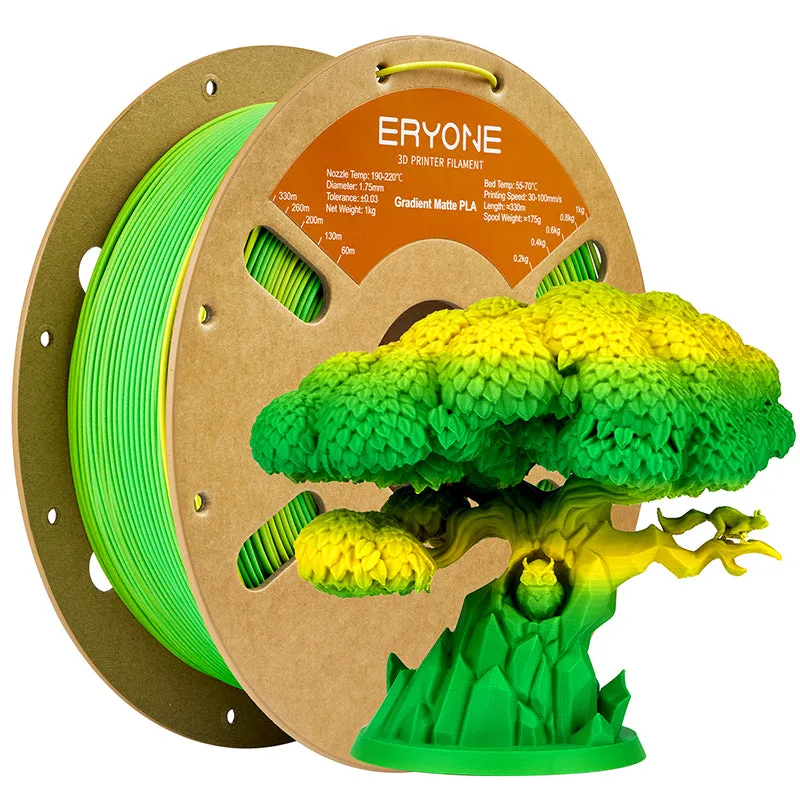 ERYON Matte Dual-Color PLA Filament for 3D Printers,1kg (2.2LBS)/Spool 1.75mm,Accuracy  /- 0.03 mm