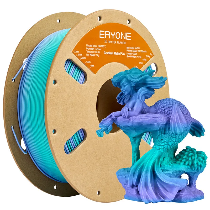 ERYON Matte Dual-Color PLA Filament for 3D Printers,1kg (2.2LBS)/Spool 1.75mm,Accuracy  /- 0.03 mm