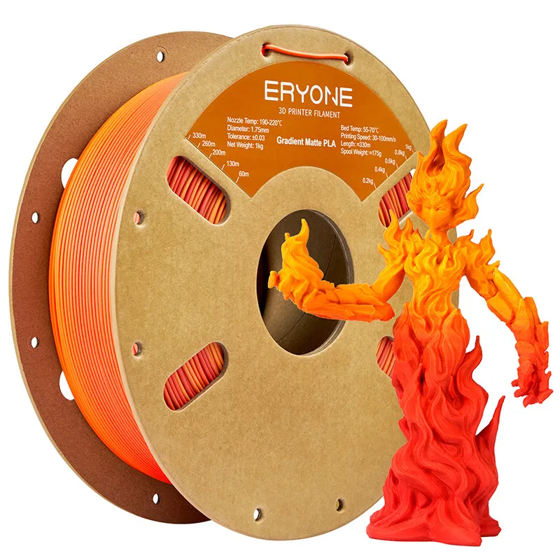 ERYON Matte Dual-Color PLA Filament for 3D Printers,1kg (2.2LBS)/Spool 1.75mm,Accuracy  /- 0.03 mm