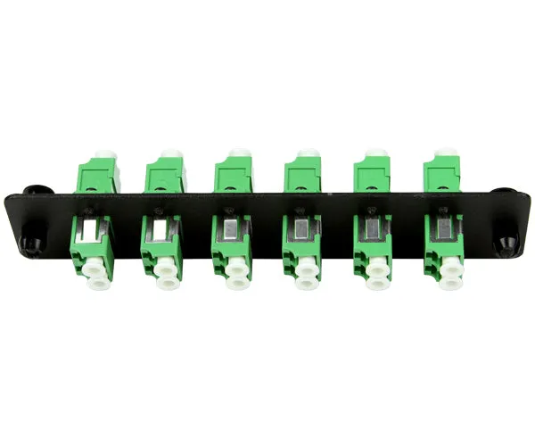 Fiber Adapter Panel, Single Mode, 12 Port LC/APC, Duplex