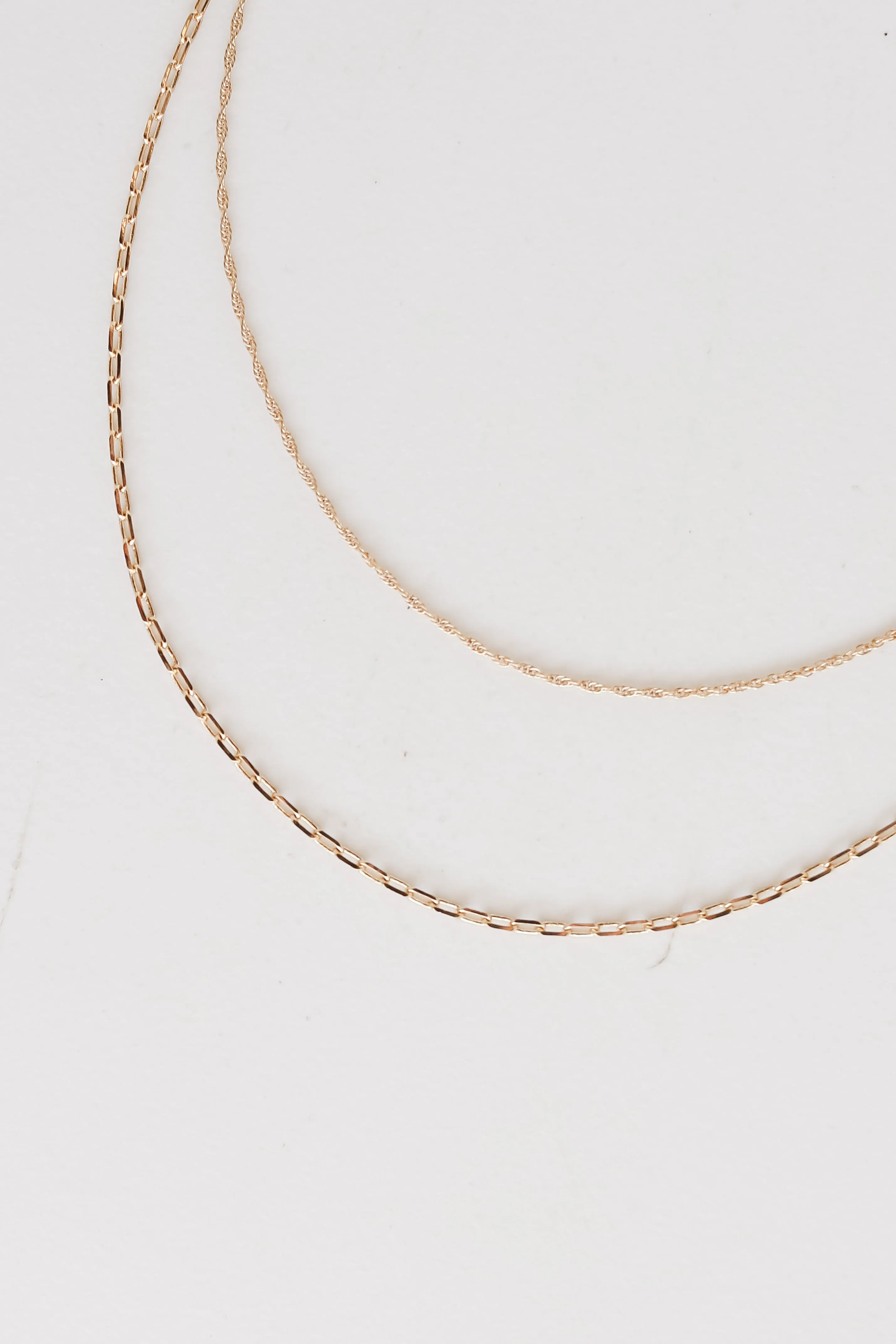 FINAL SALE - Khloe Gold Layered Chain Necklace