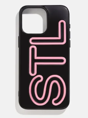 Fine Line Custom iPhone Case - Black/Pink