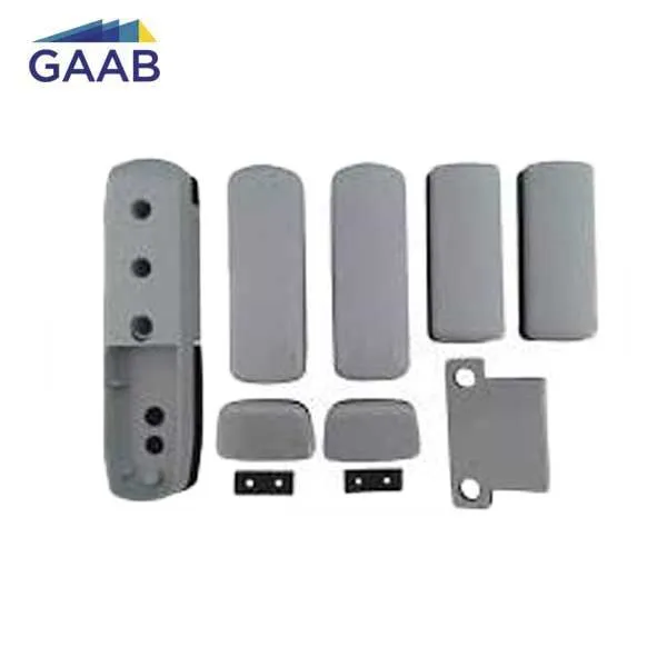 GAAB - T373-04 - Rim Panic Exit Device Glass Door Installation Kit For Double Leaf Door - Satin Chrome