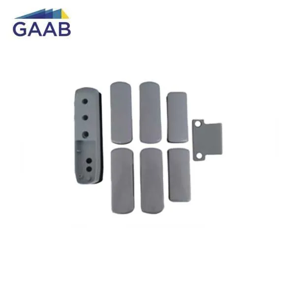 GAAB - T380-04 - Crossbar Exit Device Glass Door Installation Kit For Double Leaf Door - Satin Chrome