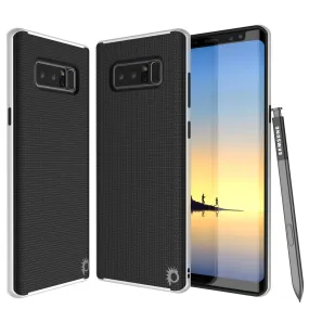 Galaxy Note 8 Hybrid 3-Piece Anti-Shock Dual Layer Bumper Case | White