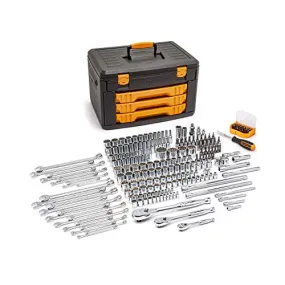 GEARWRENCH 243-Piece 12 Point Mechanics Tool Set in 3 Drawer Storage Box