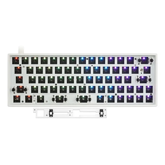 gk64X hot swappable pcb Custom Mechanical Keyboard rgb smd switch  type c usb