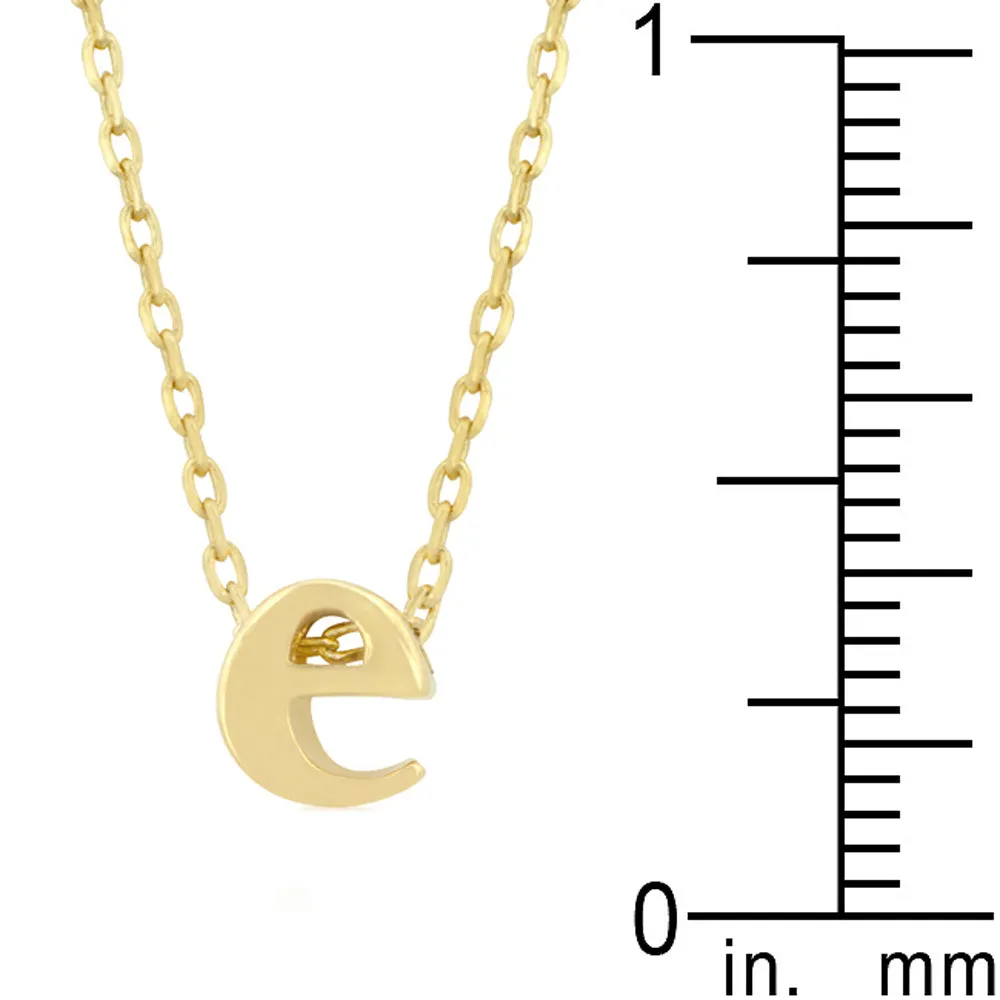 Golden Initial E Pendant