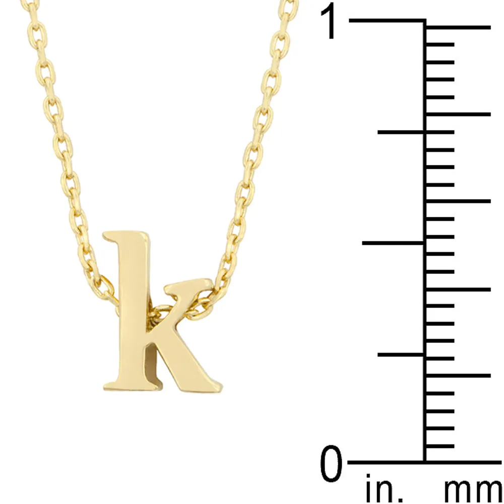 Golden Initial K Pendant