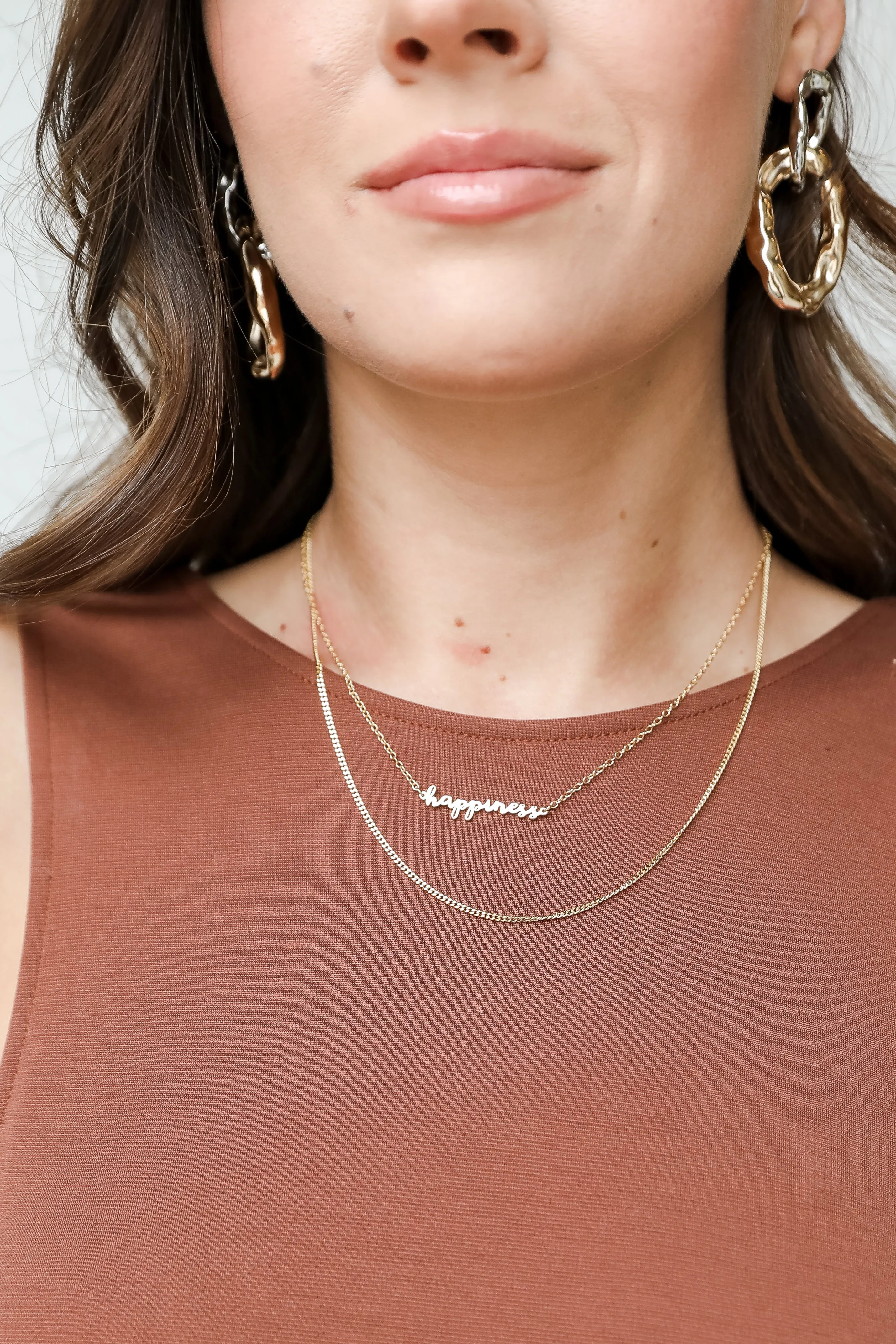 Happiness Gold Layered Necklace