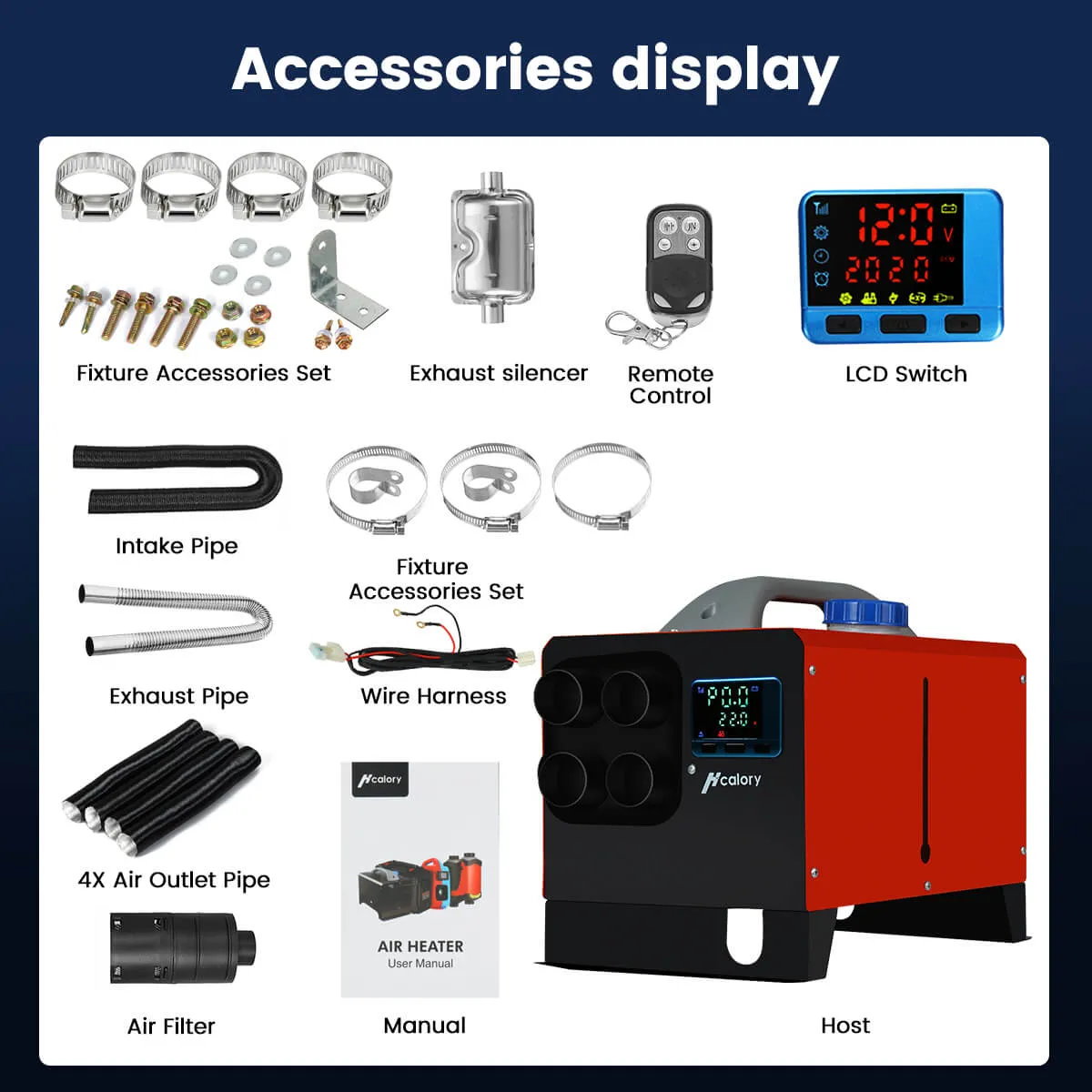 HC-A1 Diesel Air Heater, 5L Metal 12V All In One