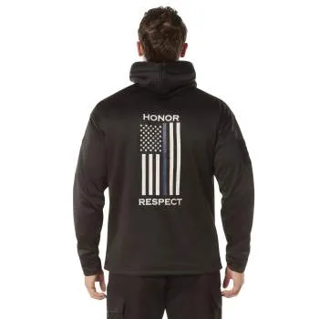 Honor and Respect Thin Blue Line Concealed Carry Hoodie - Black