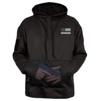 Honor and Respect Thin Blue Line Concealed Carry Hoodie - Black